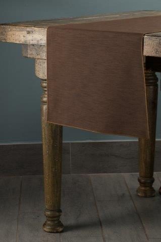Shantung Espresso table runner